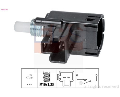 Switch, clutch control (cruise control) Made in Italy - OE Equivalent 1810257 EPS Facet
