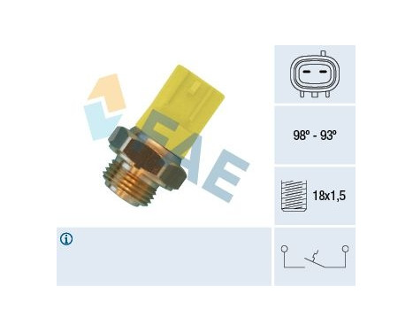 Temperature switch, radiator fan