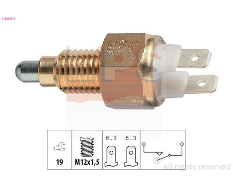 Switch, reverse light Made in Italy - OE Equivalent 1.860.011 EPS Facet