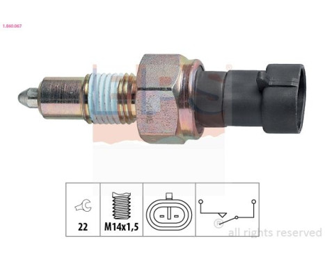 Switch, reverse light Made in Italy - OE Equivalent 1.860.067 EPS Facet