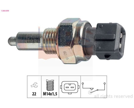 Switch, reverse light Made in Italy - OE Equivalent 1.860.099 EPS Facet