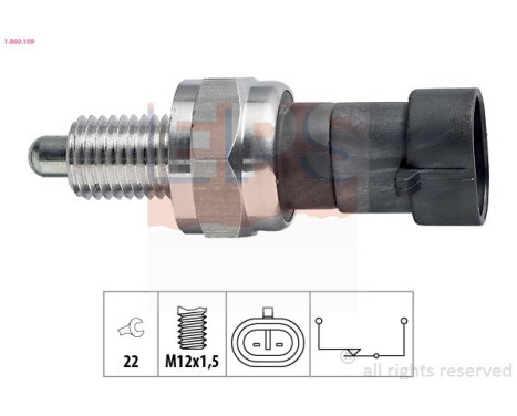 Switch, reverse light Made in Italy - OE Equivalent 1.860.109 EPS Facet