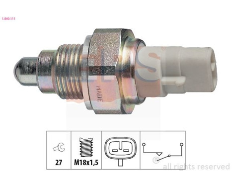 Switch, reverse light Made in Italy - OE Equivalent 1.860.111 EPS Facet