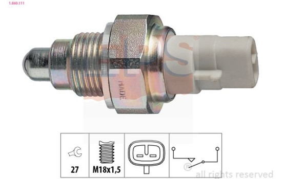 Switch, reverse light Made in Italy - OE Equivalent 1.860.111 EPS Facet