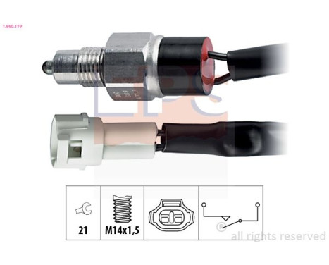Switch, reverse light Made in Italy - OE Equivalent 1.860.119 EPS Facet