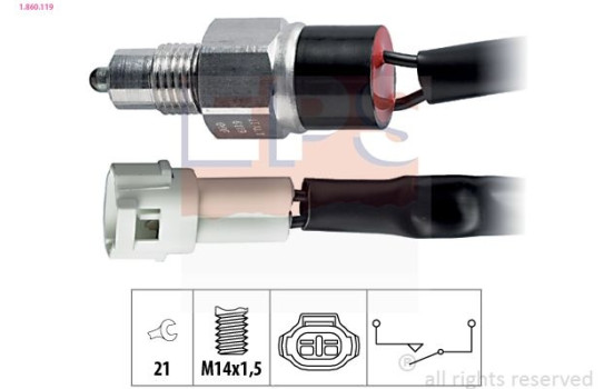 Switch, reverse light Made in Italy - OE Equivalent 1.860.119 EPS Facet