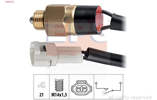 Switch, reverse light Made in Italy - OE Equivalent 1.860.120 EPS Facet