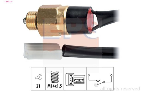 Switch, reverse light Made in Italy - OE Equivalent 1.860.121 EPS Facet