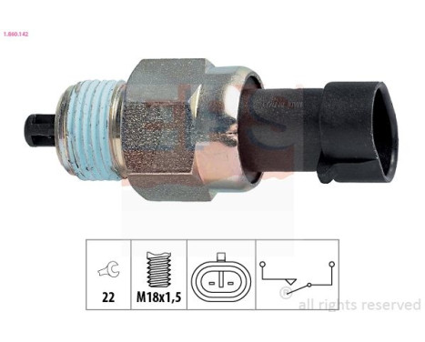 Switch, reverse light Made in Italy - OE Equivalent 1.860.142 EPS Facet