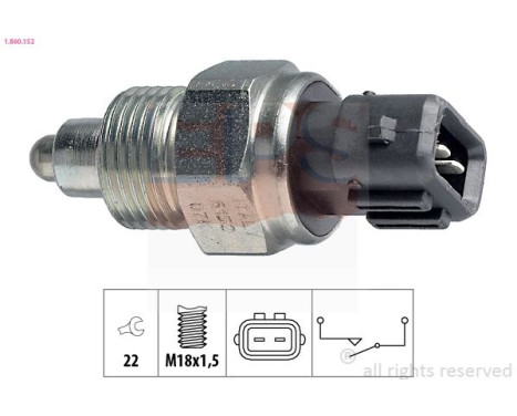 Switch, reverse light Made in Italy - OE Equivalent 1.860.152 EPS Facet