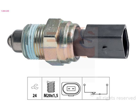 Switch, reverse light Made in Italy - OE Equivalent 1.860.205 EPS Facet