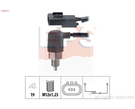Switch, reverse light Made in Italy - OE Equivalent 1.860.211 EPS Facet