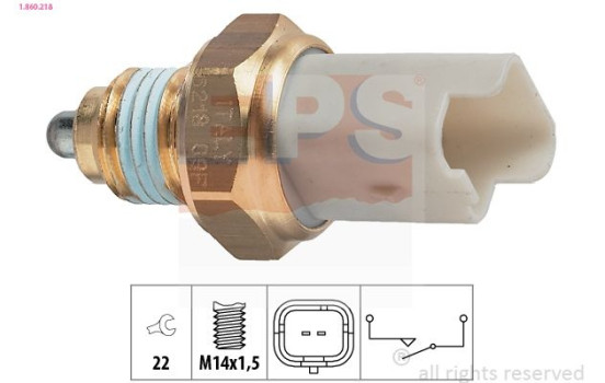 Switch, reverse light Made in Italy - OE Equivalent 1.860.218 EPS Facet