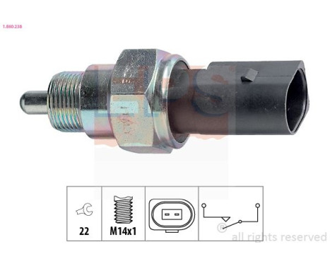Switch, reverse light Made in Italy - OE Equivalent 1.860.238 EPS Facet