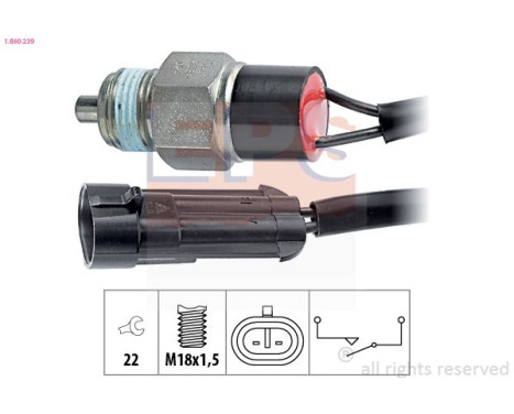 Switch, reverse light Made in Italy - OE Equivalent 1.860.239 EPS Facet
