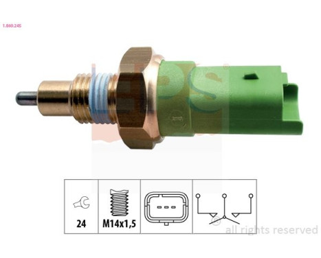 Switch, reverse light Made in Italy - OE Equivalent 1.860.245 EPS Facet