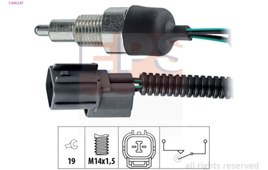 Switch, reverse light Made in Italy - OE Equivalent 1.860.247 EPS Facet