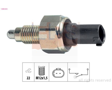 Switch, reverse light Made in Italy - OE Equivalent 1.860.252 EPS Facet