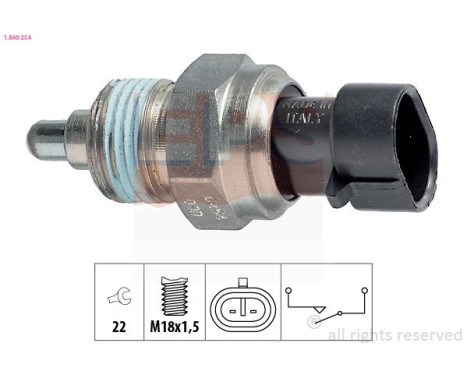 Switch, reverse light Made in Italy - OE Equivalent 1.860.254 EPS Facet