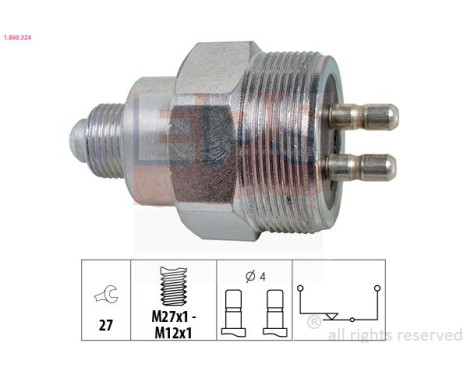 Switch, reverse light Made in Italy - OE Equivalent 1.860.324 EPS Facet