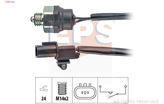 Switch, reverse light Made in Italy - OE Equivalent 1.860.342 EPS Facet