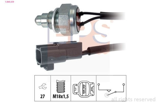 Switch, reverse light Made in Italy - OE Equivalent 1860259 EPS Facet