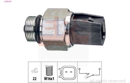 Switch, reverse light Made in Italy - OE Equivalent 1860267 EPS Facet