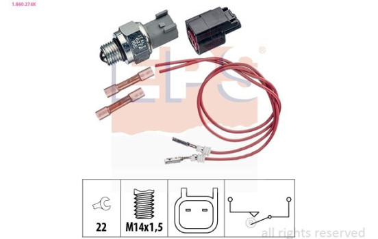 Switch, reverse light Made in Italy - OE Equivalent 1860274K EPS Facet