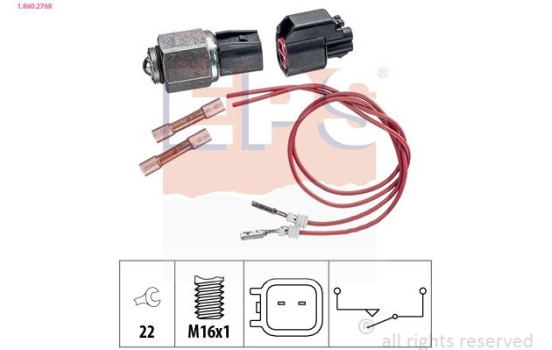 Switch, reverse light Made in Italy - OE Equivalent 1860276K EPS Facet