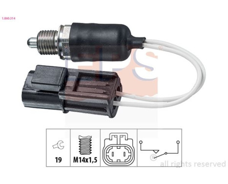 Switch, reverse light Made in Italy - OE Equivalent 1860314 EPS Facet