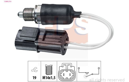 Switch, reverse light Made in Italy - OE Equivalent 1860314 EPS Facet