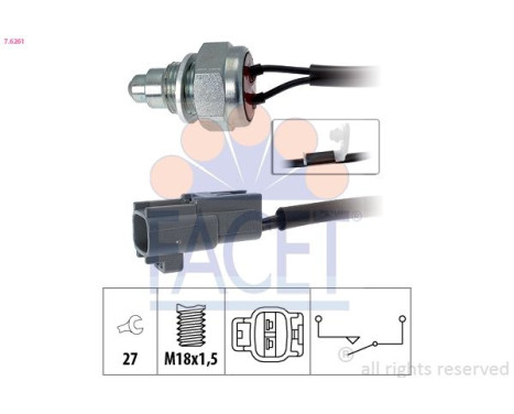 Switch, reverse light Made in Italy - OE Equivalent