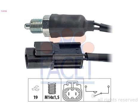 Switch, reverse light Made in Italy - OE Equivalent