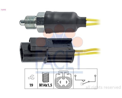 Switch, reverse light Made in Italy - OE Equivalent