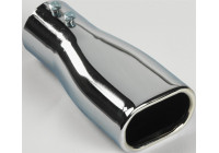Embellecedor de escape Acero/Cromo - 80x50mm - longitud 165mm - conexión 38-50mm