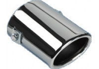 Embellecedor de escape Acero/Cromo - ovalado 80x60mm - longitud 105mm -> conexión 55mm