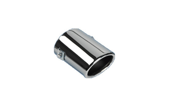 Embellecedor de escape Acero/Cromo - ovalado 80x60mm - longitud 105mm -> conexión 55mm