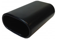 Embellecedor de escape Acero/Negro - 76x135mm - longitud 210mm - conexión 35-55mm