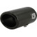 Embellecedor de escape Acero/Negro - ovalado 80x60mm - longitud 105mm -> conexión 55mm