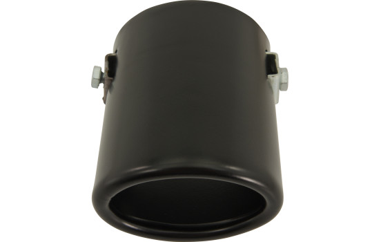 Embellecedor de escape Acero/Negro - ovalado 80x60mm - longitud 105mm -> conexión 55mm, Imagen 2