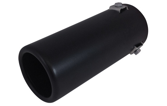 Embellecedor de escape Acero/Negro - redondo 70mm - longitud 170mm - conexión 35-66mm