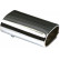 Embellecedor de escape de acero inoxidable - rectangular 76x135mm - longitud 210mm - conexión 50-60mm