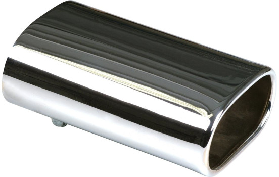 Embellecedor de escape de acero inoxidable - rectangular 76x135mm - longitud 210mm - conexión 50-60mm