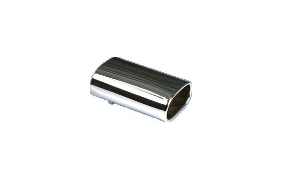 Embellecedor de escape de acero inoxidable - rectangular 76x135mm - longitud 210mm - conexión 50-60mm, Imagen 2