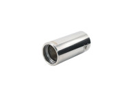 Embellecedor de escape redondo Simoni Racing de acero inoxidable - Ø63 x L130 mm - Montaje 37-61 mm