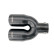 Embellecedor de escape Simoni Racing doble redondo/inclinado de acero inoxidable negro - Ø2 x 76 x L240 mm - Montaje 34, Miniatura 3