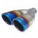 Embellecedor de escape Simoni Racing doble redondo/inclinado de acero inoxidable/titanio - 76 x L230 mm - Montaje -37-&g