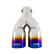 Embellecedor de escape Simoni Racing doble redondo/inclinado de acero inoxidable/titanio - 76 x L230 mm - Montaje -37-&g, Miniatura 6