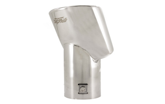 Embellecedor de escape Simoni Racing ovalado de acero inoxidable - 116 x 86 x L180 mm - Montaje 46->74 mm, Imagen 5