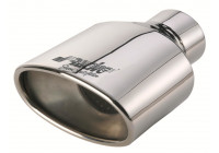 Embellecedor de escape Simoni Racing ovalado de acero inoxidable - 135 x 85 x L185 mm - Montaje -> 60 mm